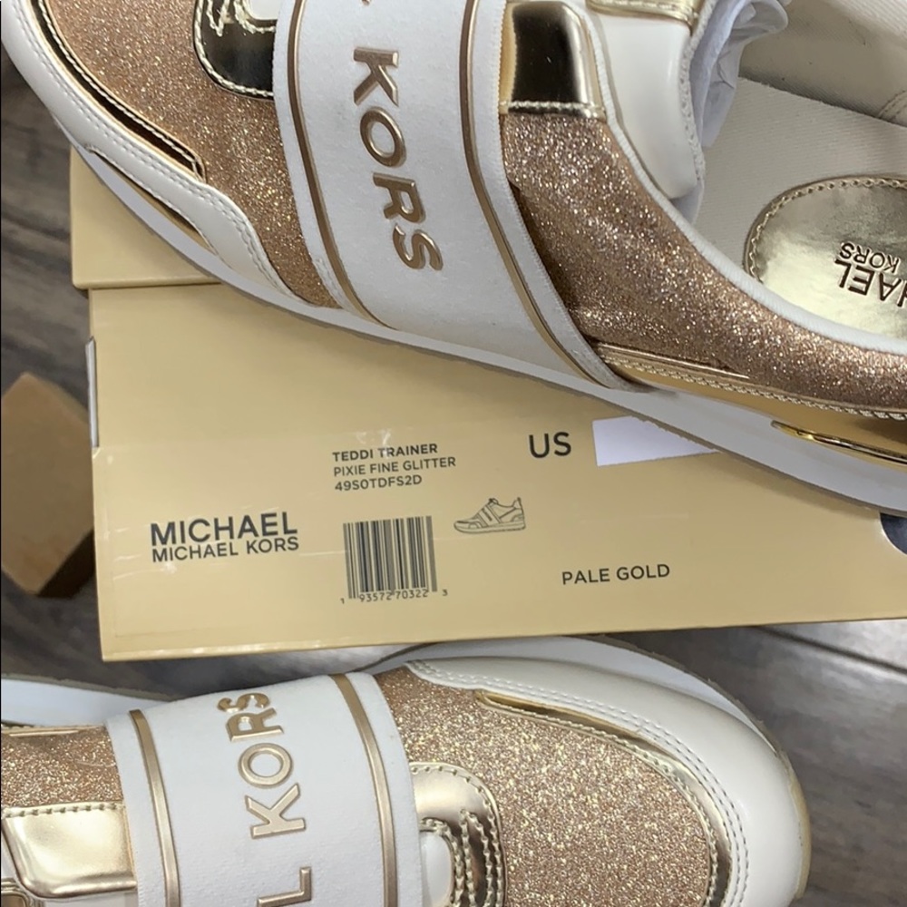 MICHAEL KORS TEDDI TRAINER PIXIE FINE GLITTER - Picture 16 of 16